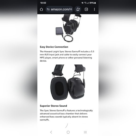 HOWARD LEIGHT Black Over-Ear Headphones - Picture 4 of 11